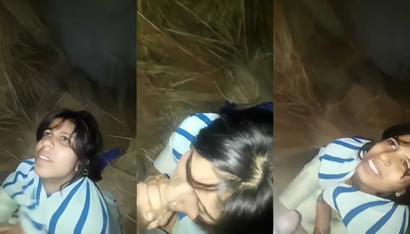 Desi village girl sucking her horny bf's cock