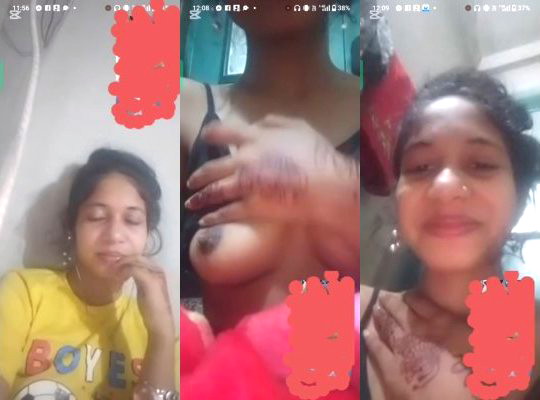 Shy Desi Girl Shows Boobs On VC