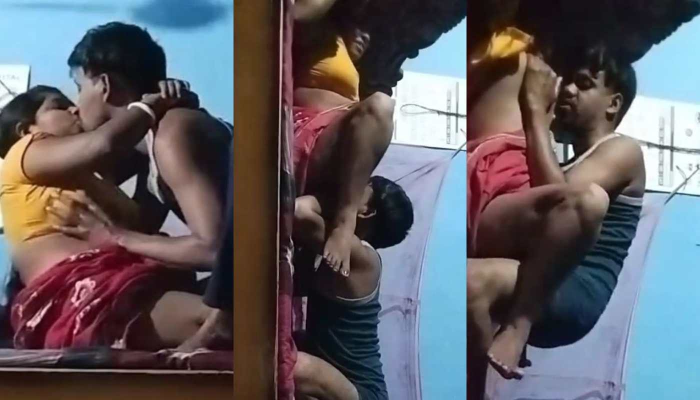An unfulfilled village housewife got fucked by a young neighbor