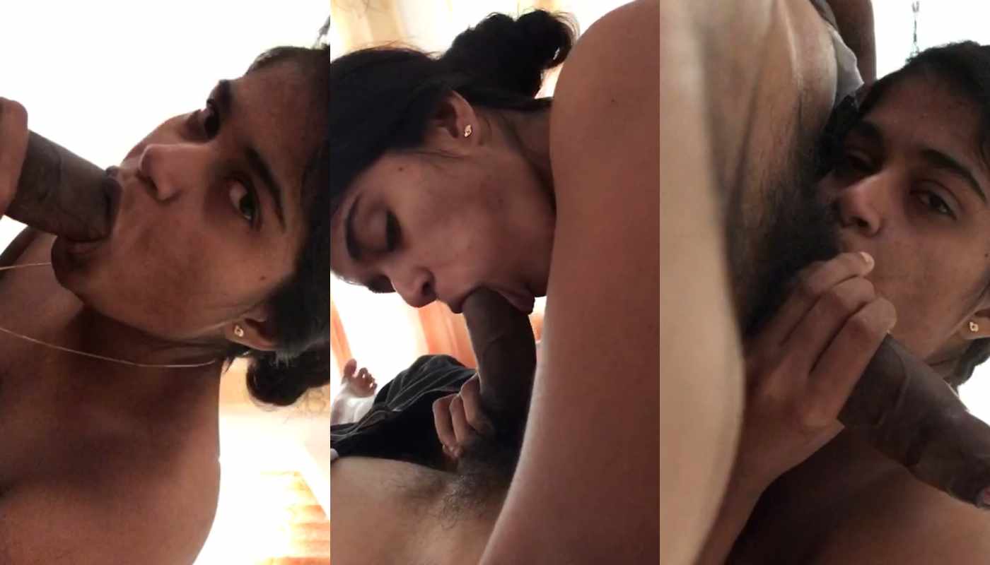 Horny Tamil Girl Blowjob Sucking Lovers Big Dick And Balls